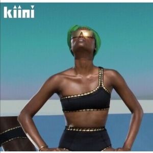 Kiini ChaCha One shoulder bikini top & bottom set